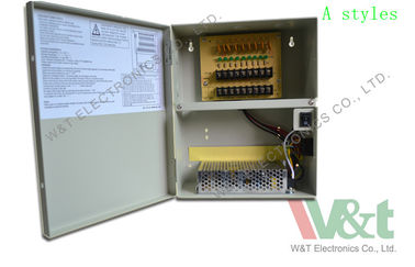 خانه 9 بندر PTC دوربین مدار بسته منبع تغذیه جعبه برای امنیت دوربین های دیجیتال 115V / 230VAC