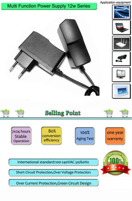 5W 9V 1500MA / 1.5A جهانی منبع تغذیه AC آداپتور POS، باتری لپ تاپ آداپتور