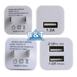 دو پورت یواس بی 3.1A آداپتور AC قدرت 2 تن اصلی آیفون 6 دیوار شارژر