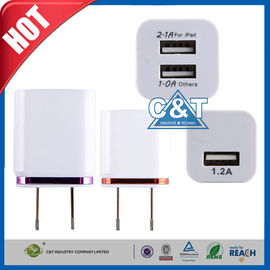 دو پورت یواس بی 3.1A آداپتور AC قدرت 2 تن اصلی آیفون 6 دیوار شارژر