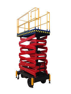 Scissor structure AC DC power supply mobile manlift for painting, cleaning
