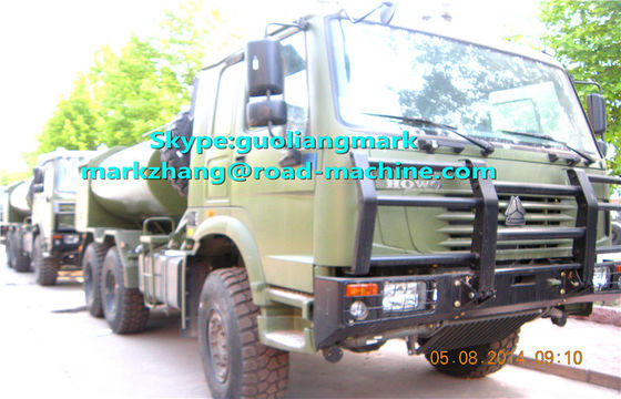 SINOTRUK HOWO ارتش سبز 6 * 4 تانکر کامیون 25000L با استاندارد EURO LHD OR RHD