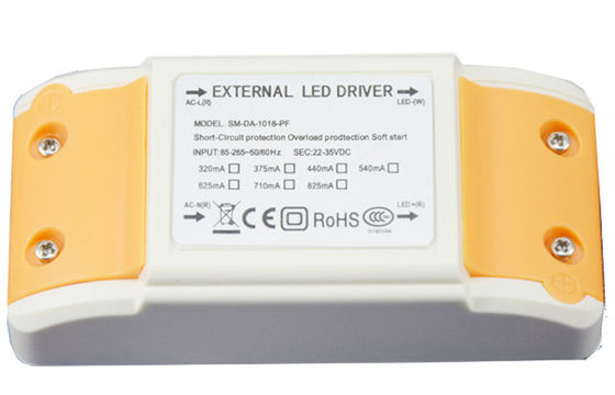 0.8A 30V DC Lighting LED Constant Current Driver 10W - 18W 50Hz With PF 0.95
